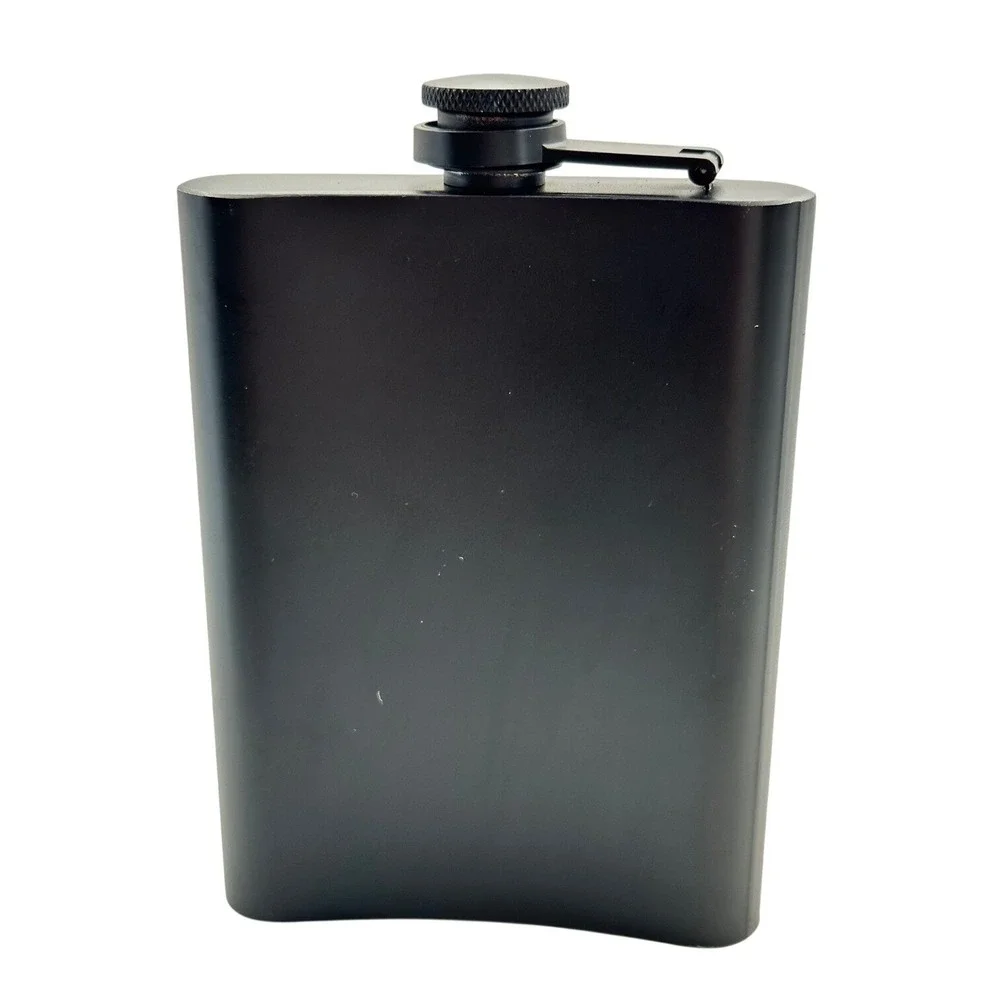 Michael Personalized Hip Flask Matte Black Metal Initial M Groomsman Gift‎ Mens